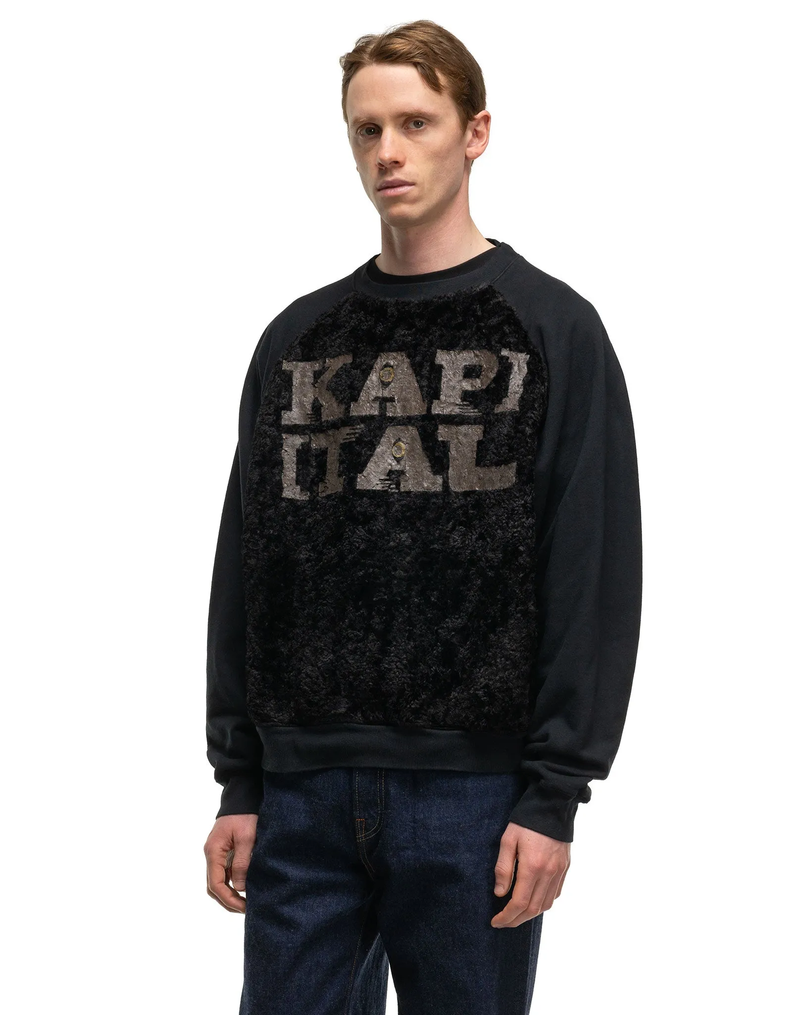 30/-SWTxFur GRIZZLY SWT (SPEAKEASY KAPITAL) Black