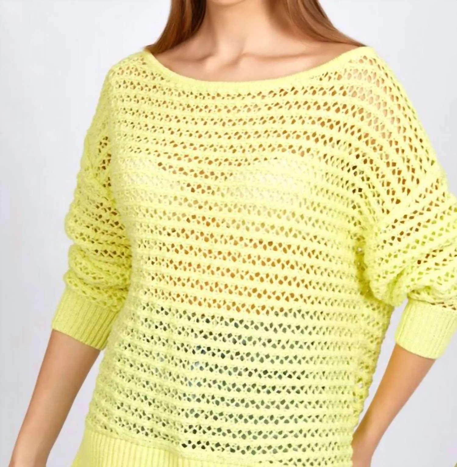 525 America - Cindy Open Stitch Sweater