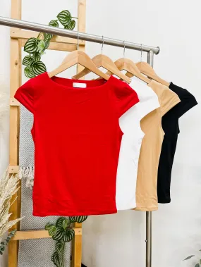 Aleah Boat Neck Double Layered Top