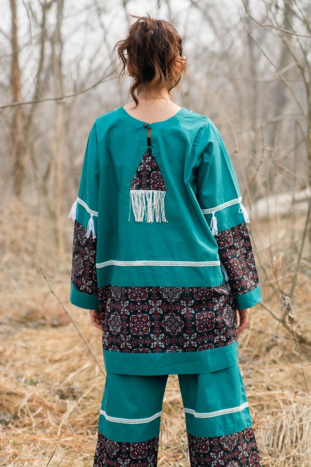Amber - Teal Handmade Co-ord Set