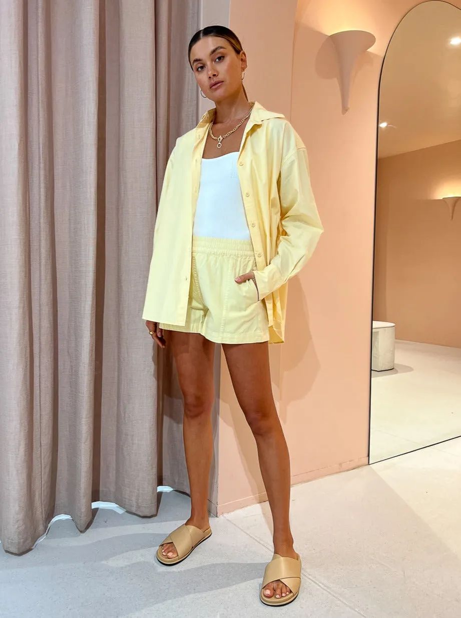 Assembly Label Everyday Poplin Shirt in Lemon