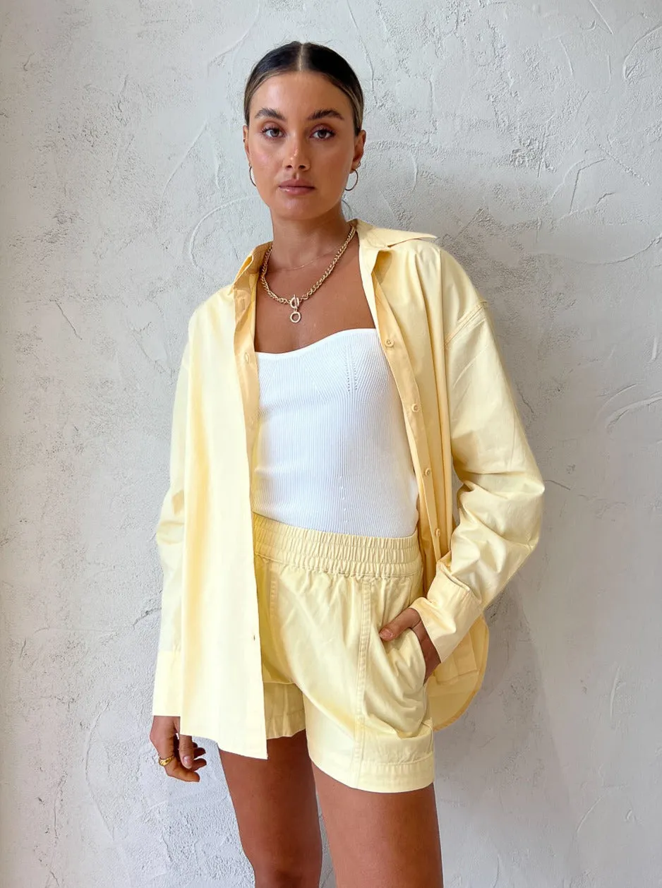 Assembly Label Everyday Poplin Shirt in Lemon