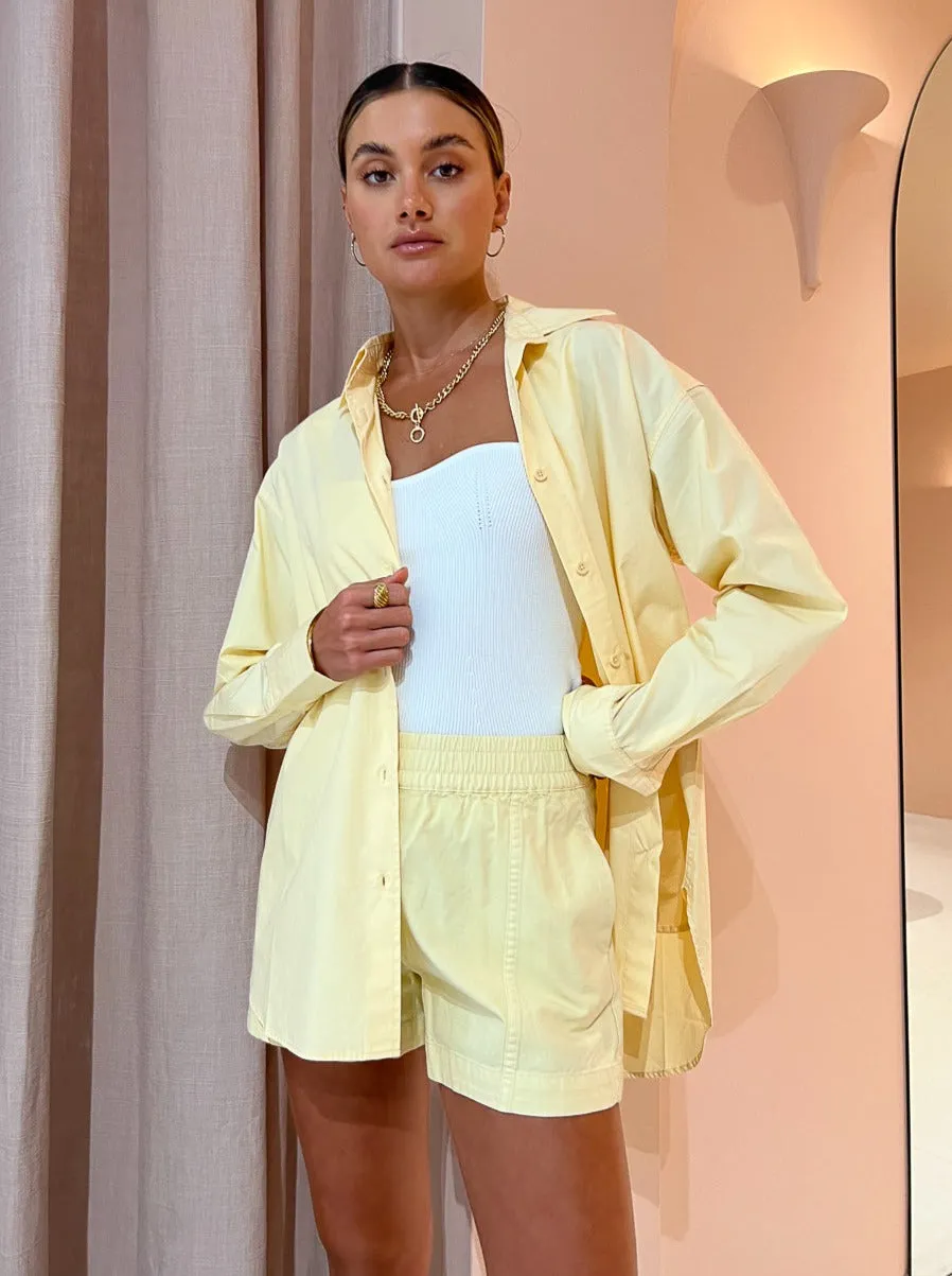 Assembly Label Everyday Poplin Shirt in Lemon