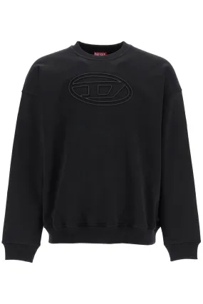 BLACK COTTON SWEATSHIRT WITH EMBROIDERED S-MART-BIGOVAL LOGO