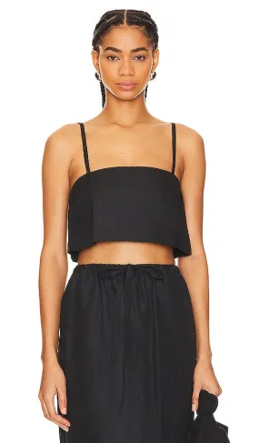 Bondi Born Delphi Crop Top in Black