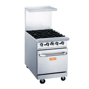 Brika BGR-4B" Propane Gas Range With 4 Open Burner