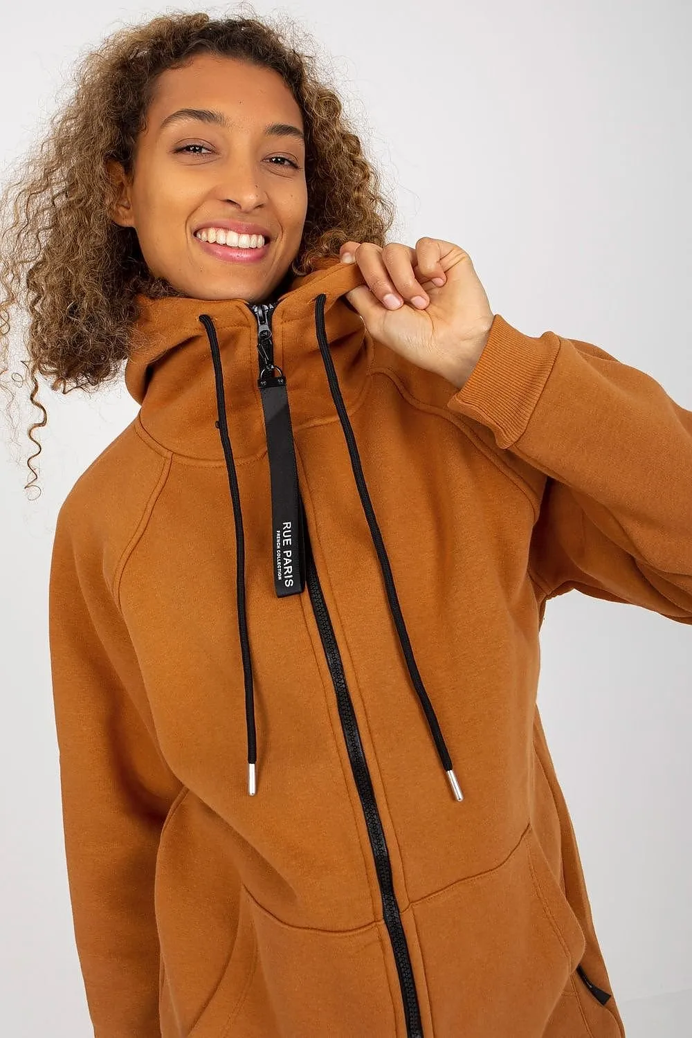 Chic Parisian Zip-Up Sweatshirt for Urban Style