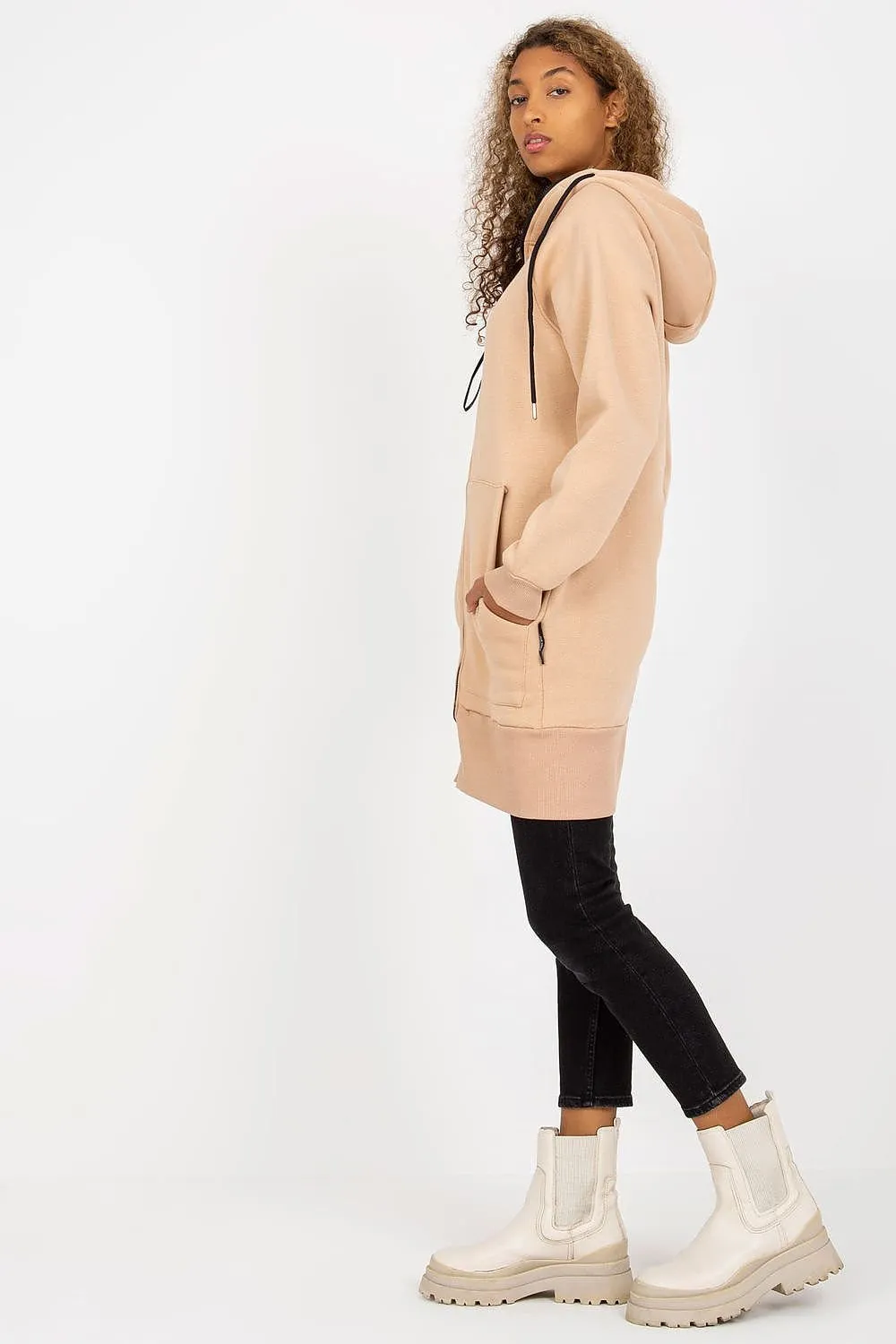 Chic Parisian Zip-Up Sweatshirt for Urban Style