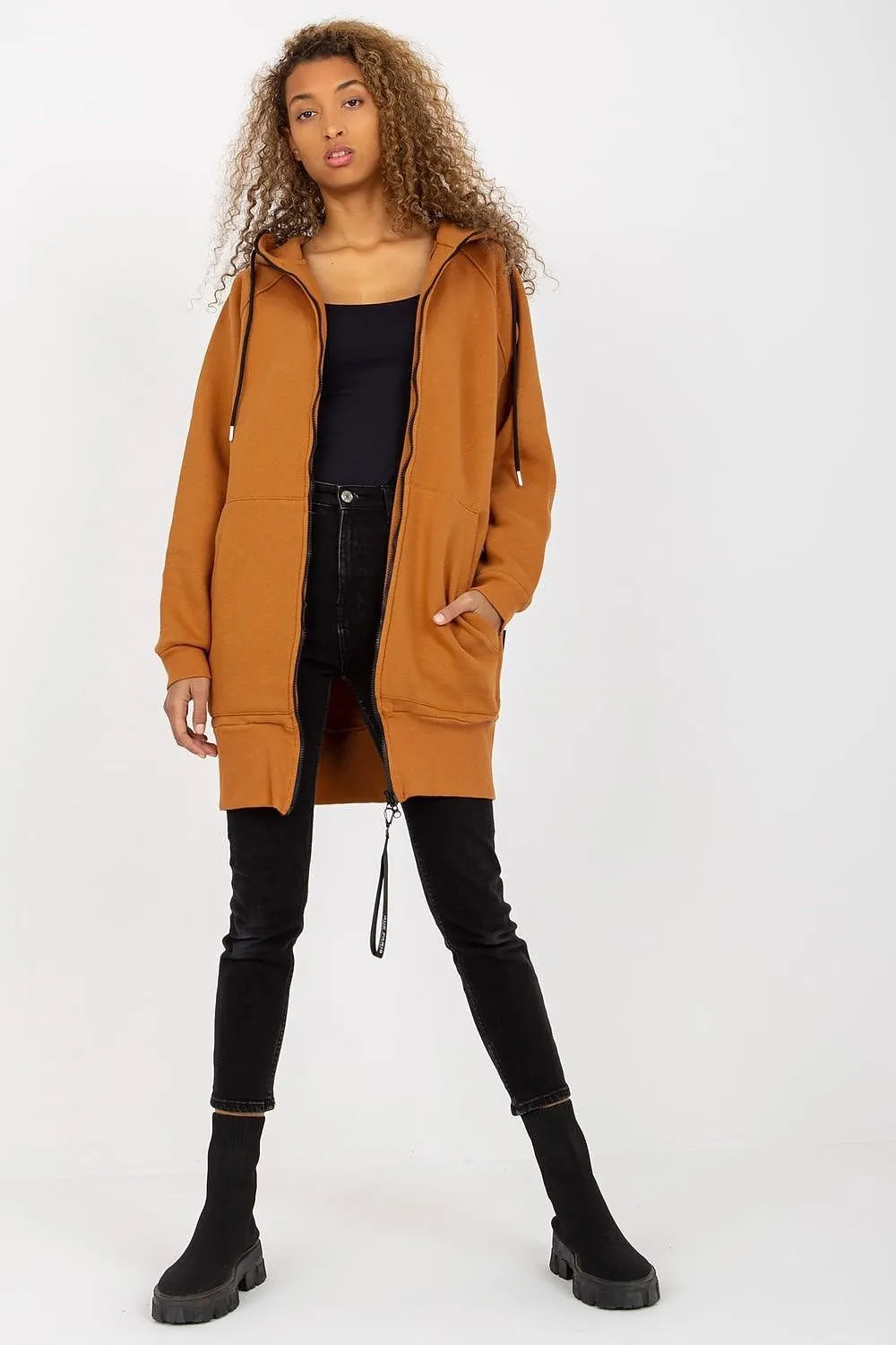 Chic Parisian Zip-Up Sweatshirt for Urban Style