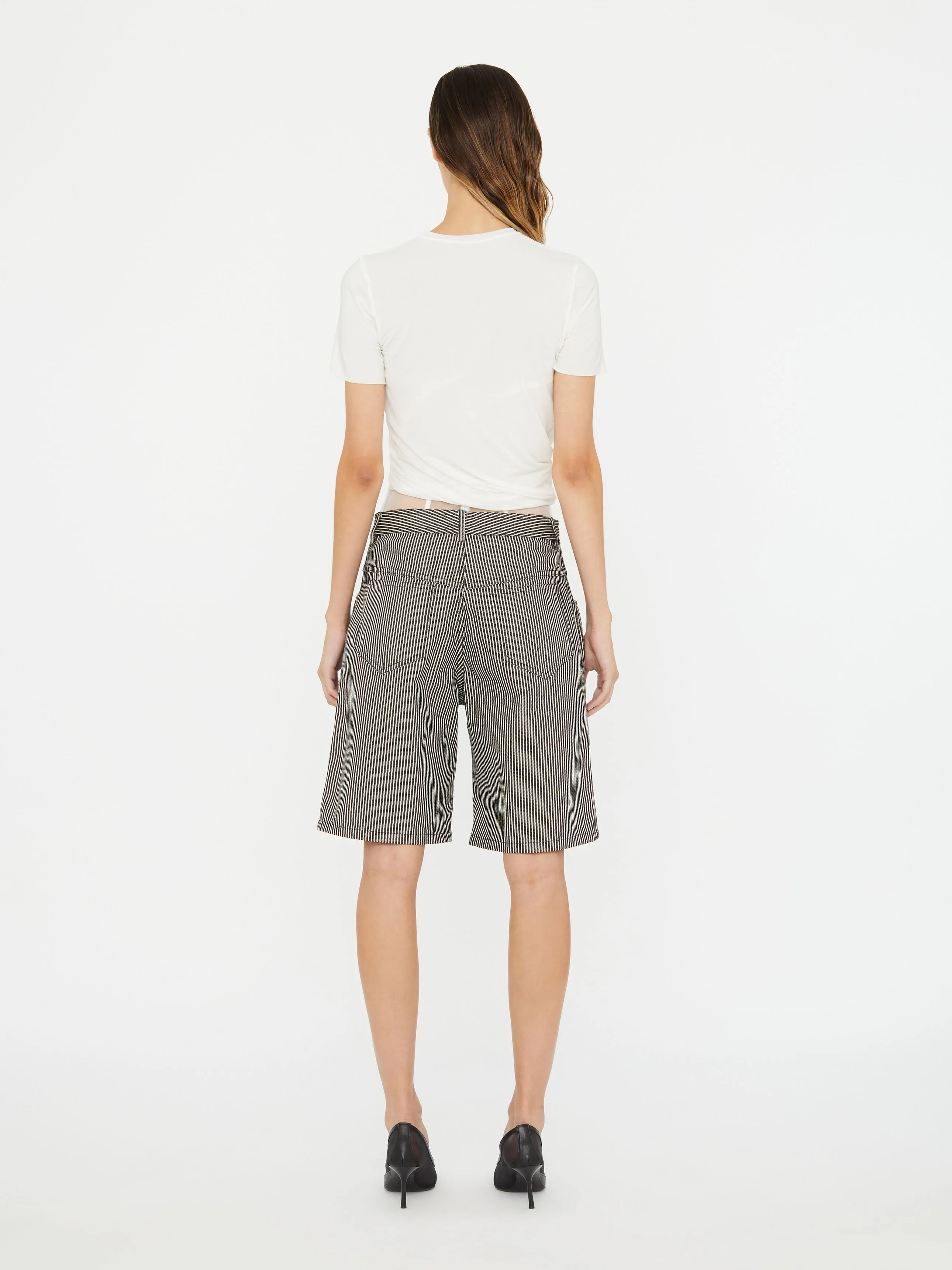 Coiled Jersey Corsetted Tee