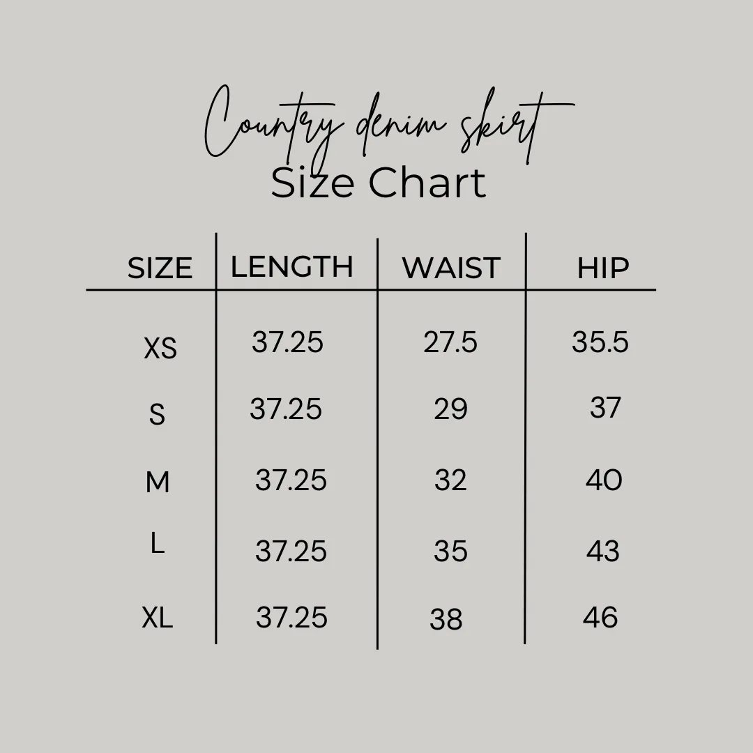 Country Denim Skirt [Final Sale]