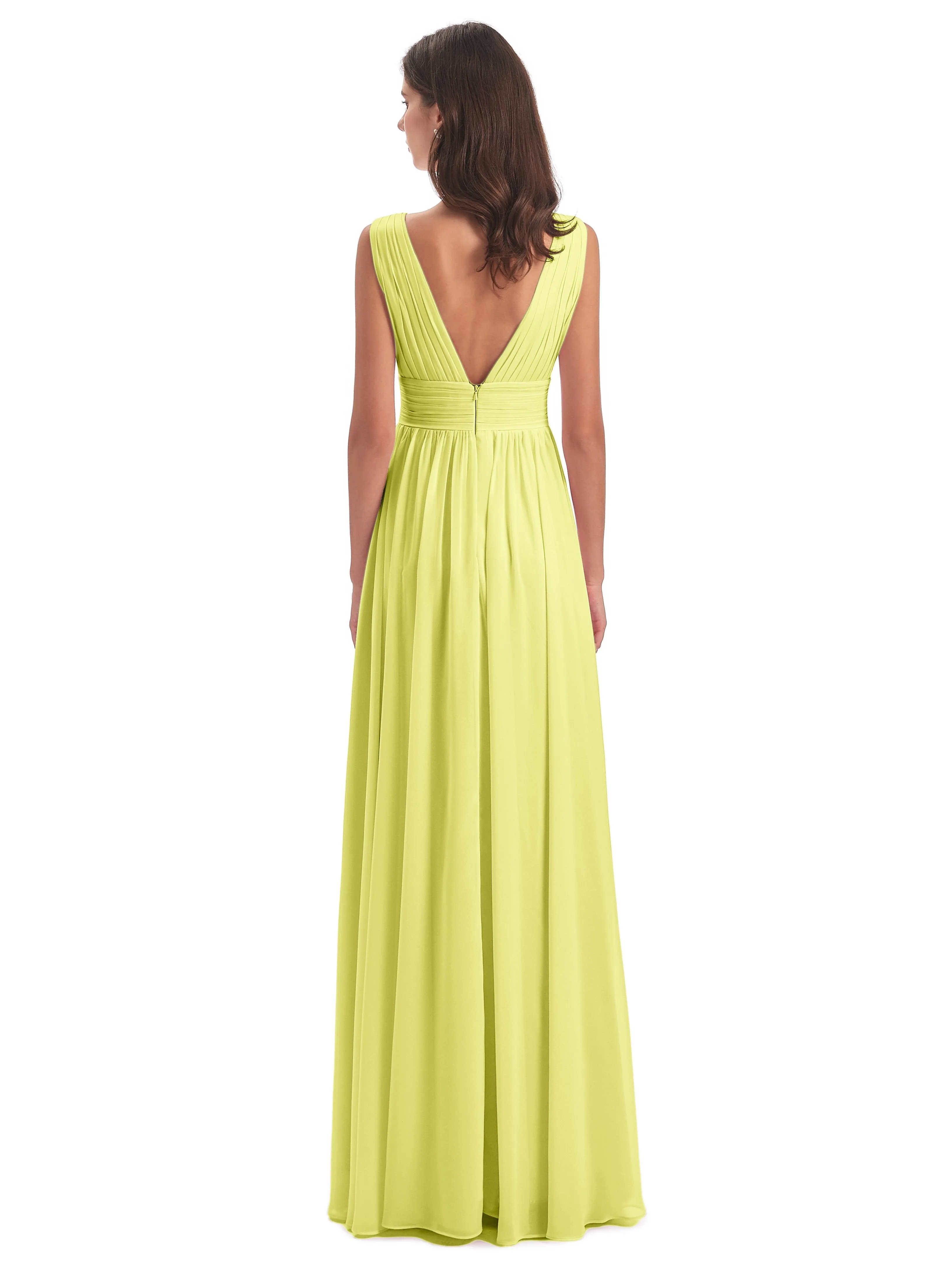 Daffodil Bridesmaid Dresses Uk Charming Chiffon V Neck Split Long Bridesmaid Dresses