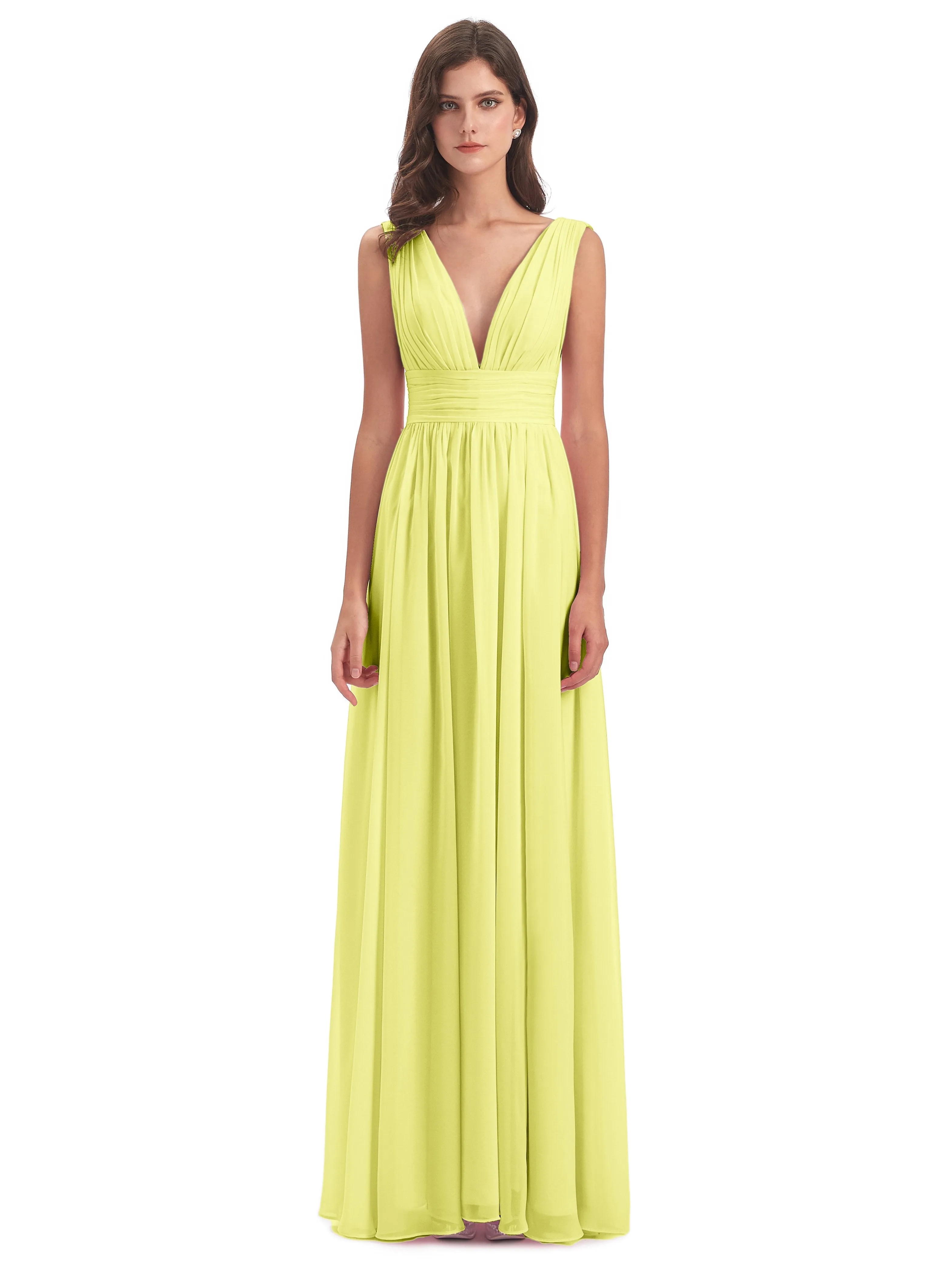 Daffodil Bridesmaid Dresses Uk Charming Chiffon V Neck Split Long Bridesmaid Dresses
