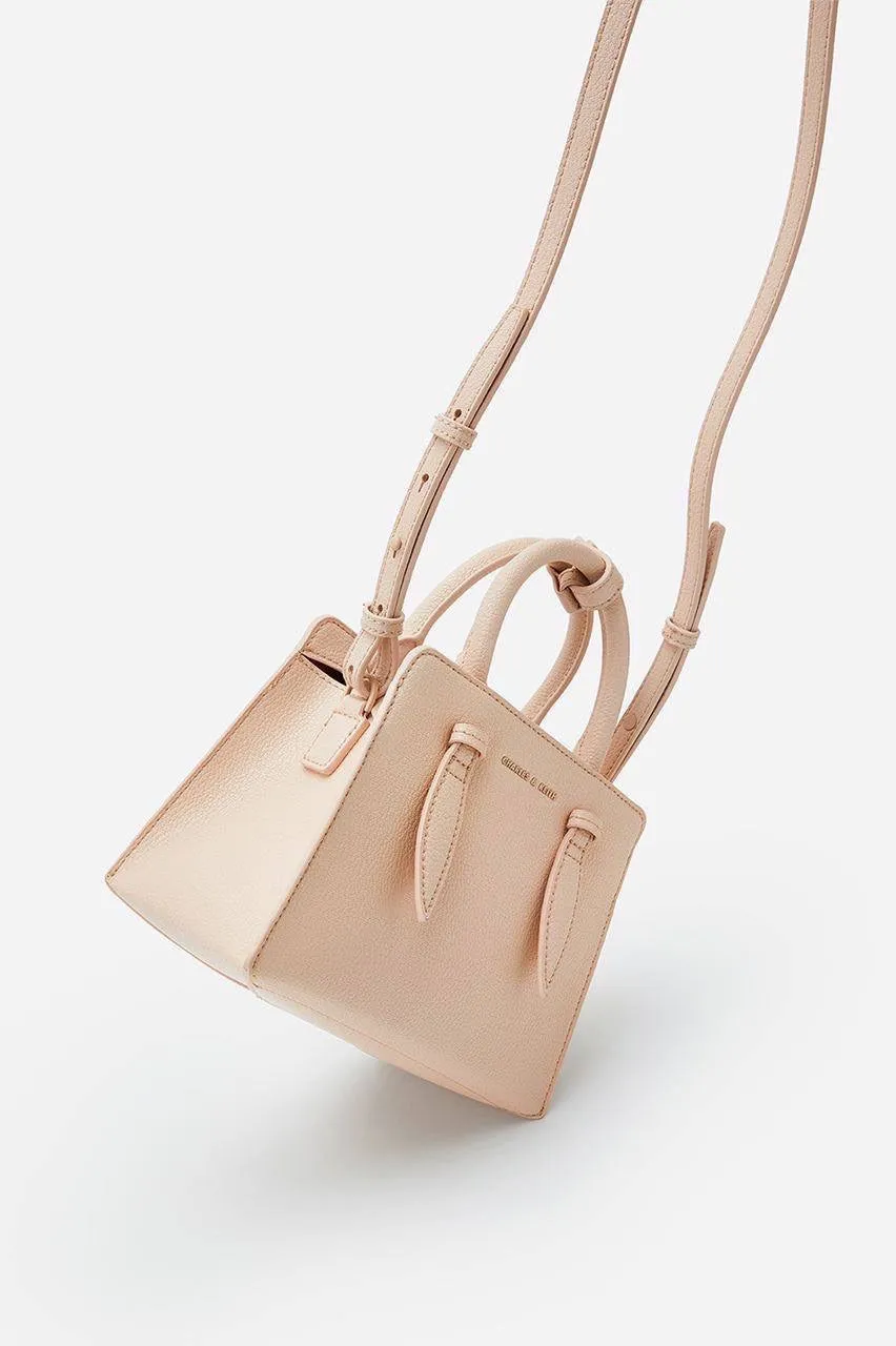 Double Top Handle Structured Bag
