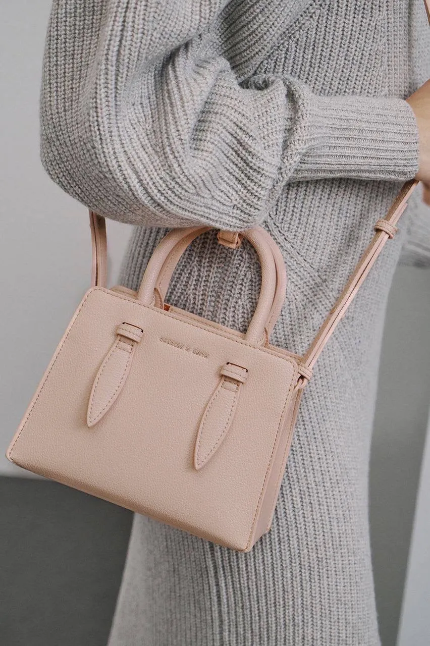 Double Top Handle Structured Bag