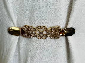 Dress Clips Rhinestone Waist Clip Cardigan Clip Gold Sweater Clip Cinch Clip Waist Clip Jewelry Gift for Mom Gift for Her by Fabulici