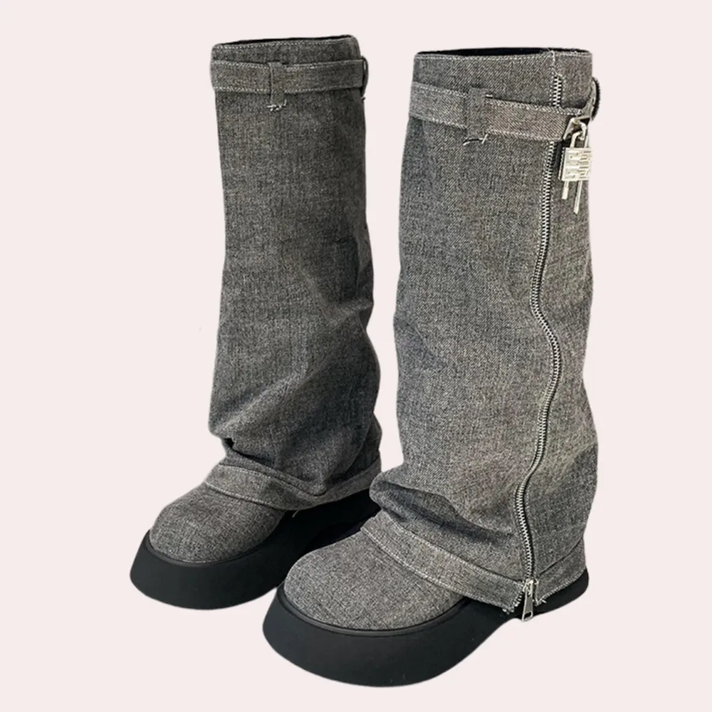 DULCE - Trendy Denim Laarzen voor Dames