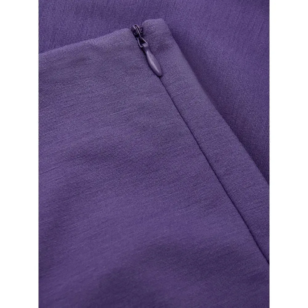 Elegant Purple Viscose Pants