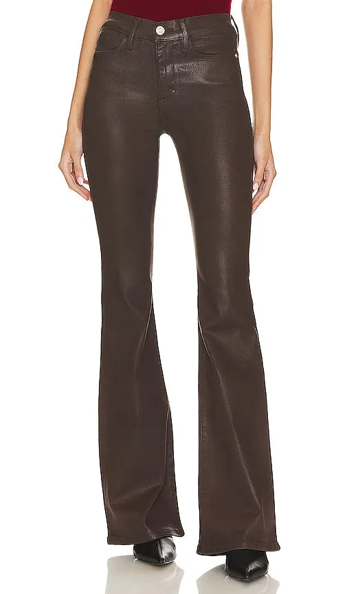 FRAME Le High Flare in Brown