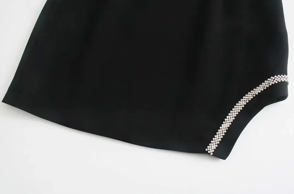 HIGH WAIST ASYMMETRIC MINI SKIRT