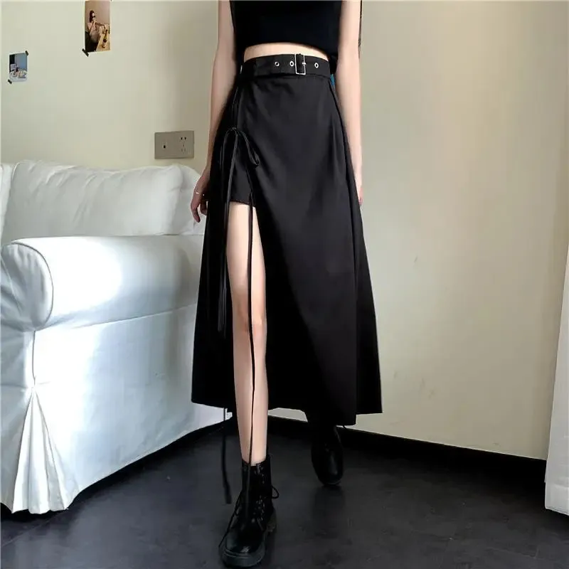 Long Solid Casual Vintage High Waist Skirt