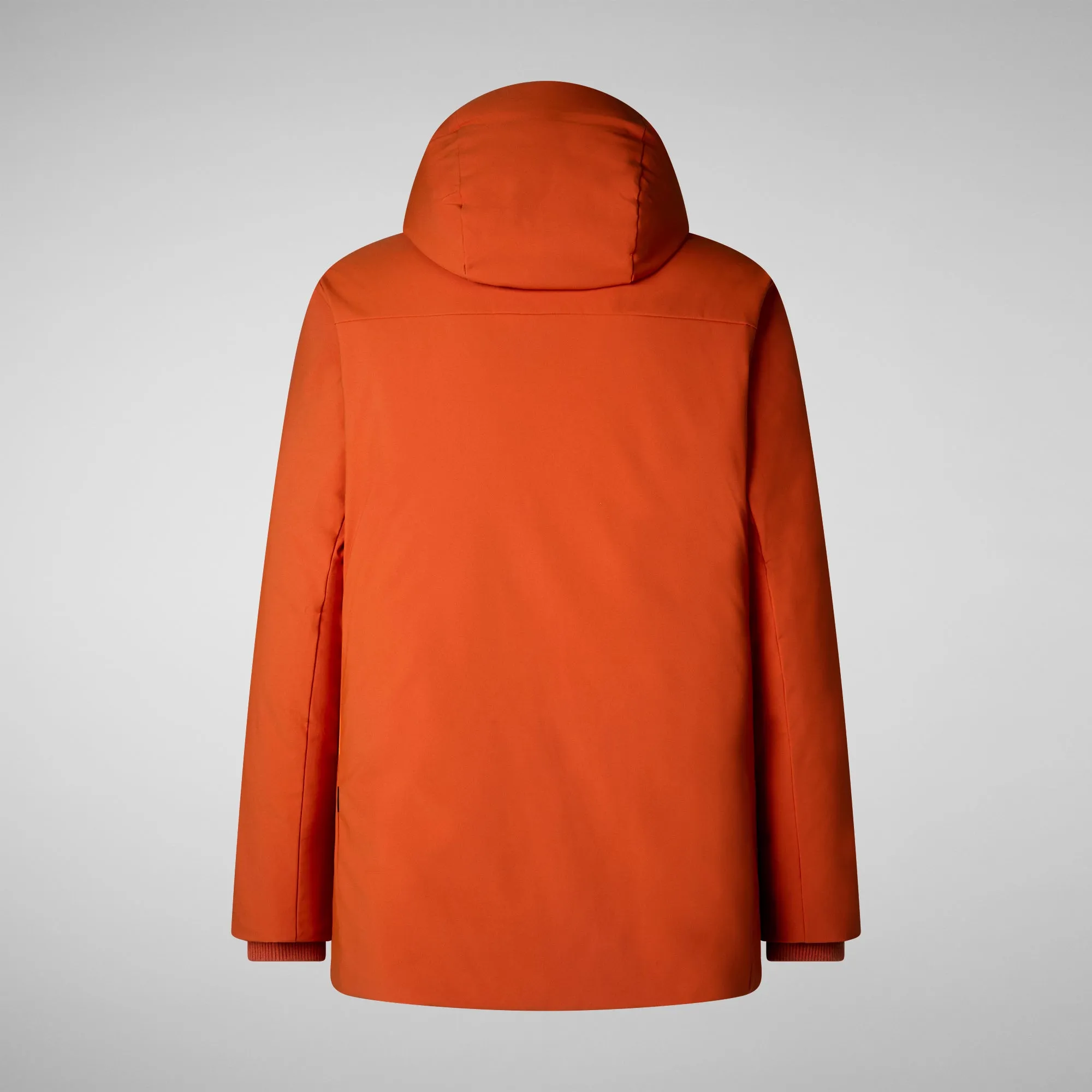 Man's hooded parka Elon in maple orange