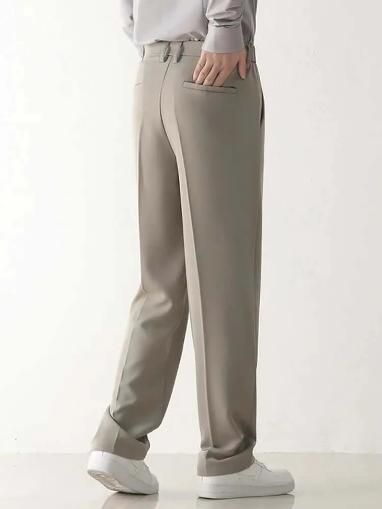 Men's Draped Formal Trousers: Relaxed Fit Tailored Pants