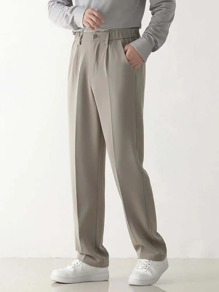 Men's Draped Formal Trousers: Relaxed Fit Tailored Pants