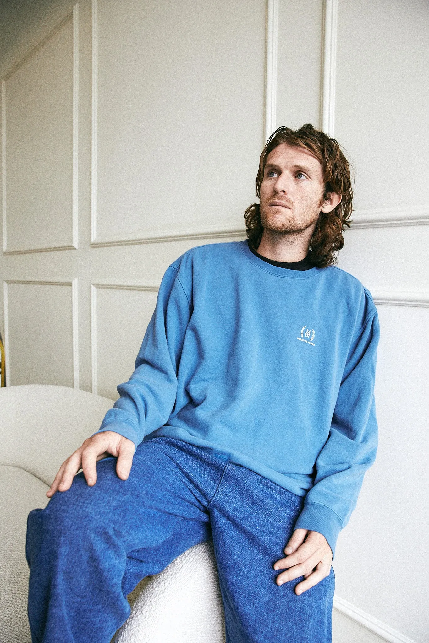 MONOGRAM CREW MODERN BLUE
