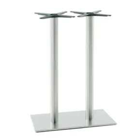 Pedrali Inox 4464 rectangular table base polished steel H.110 cm.