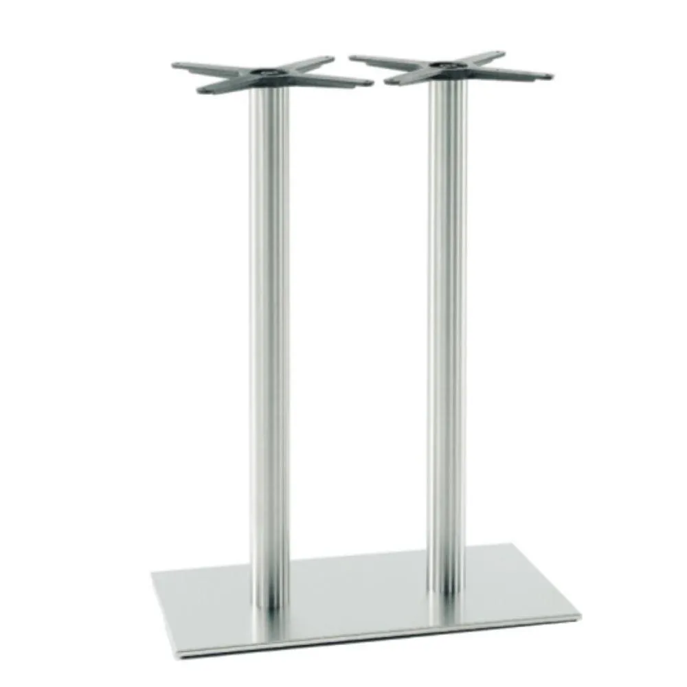 Pedrali Inox 4464 rectangular table base polished steel H.110 cm.