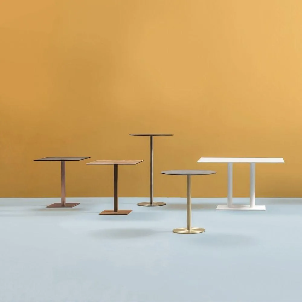 Pedrali Inox 4464 rectangular table base polished steel H.110 cm.