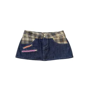 Raw Denim Plaid Hybrid Mini (28 Waist)
