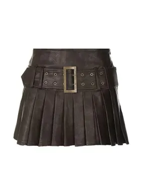 Reem Faux Leather Mini Skirt