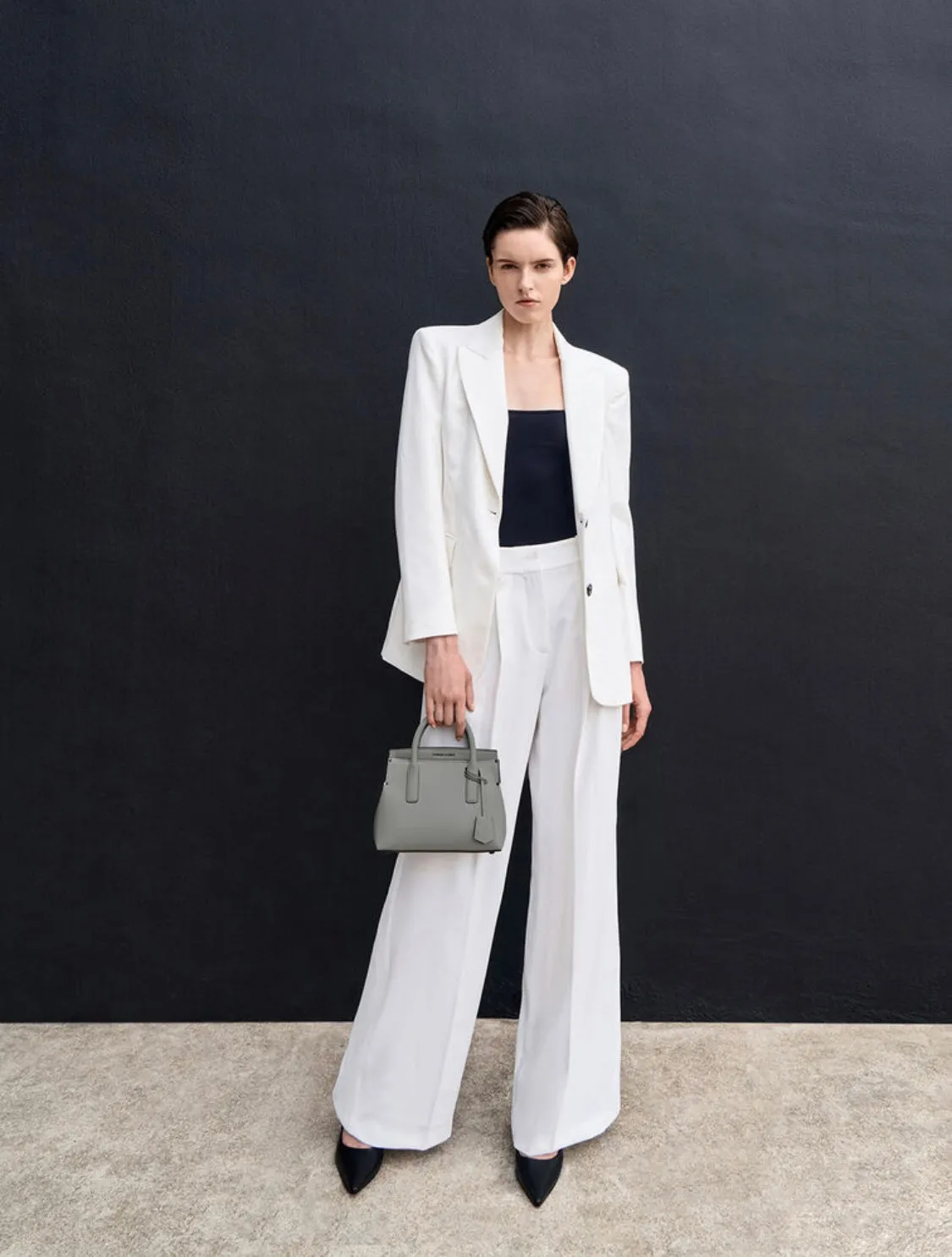 Rene Structured Top Handle Bag