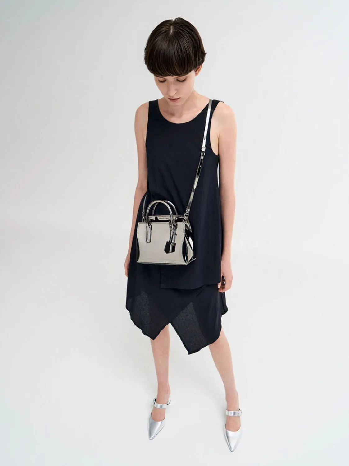 Rene Structured Top Handle Bag