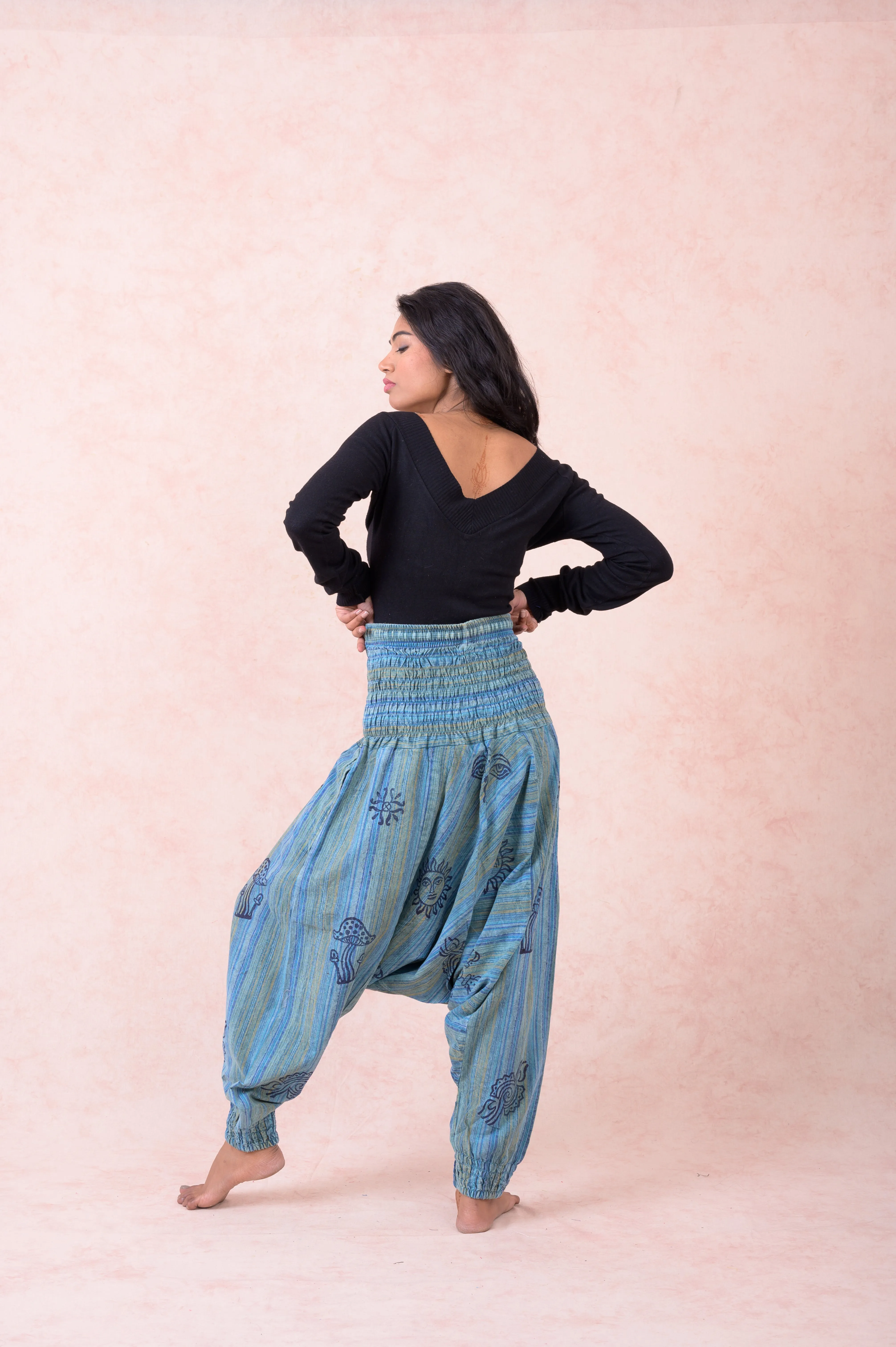 Rhea Striped Tie-Waist Pants