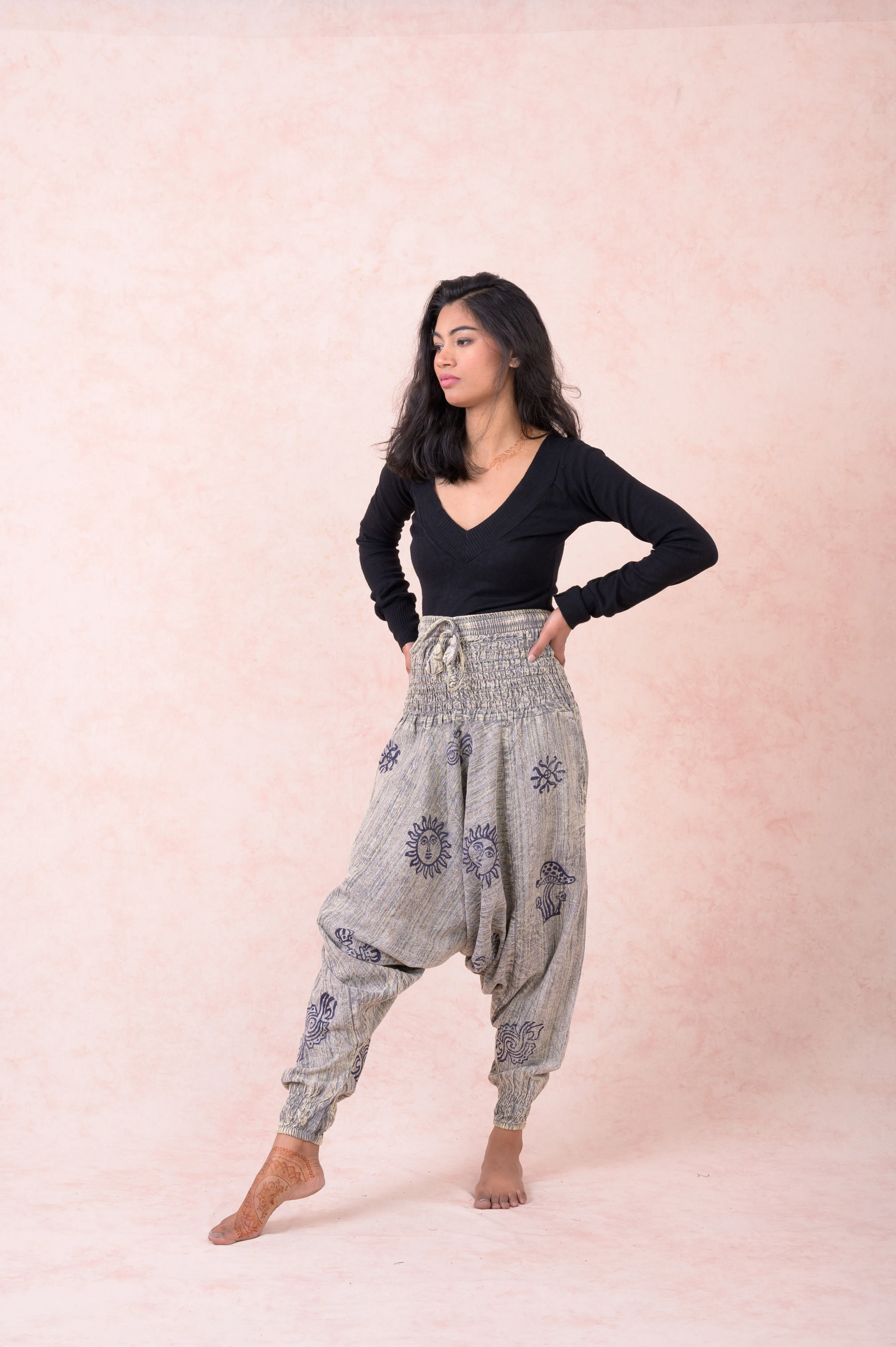 Rhea Striped Tie-Waist Pants
