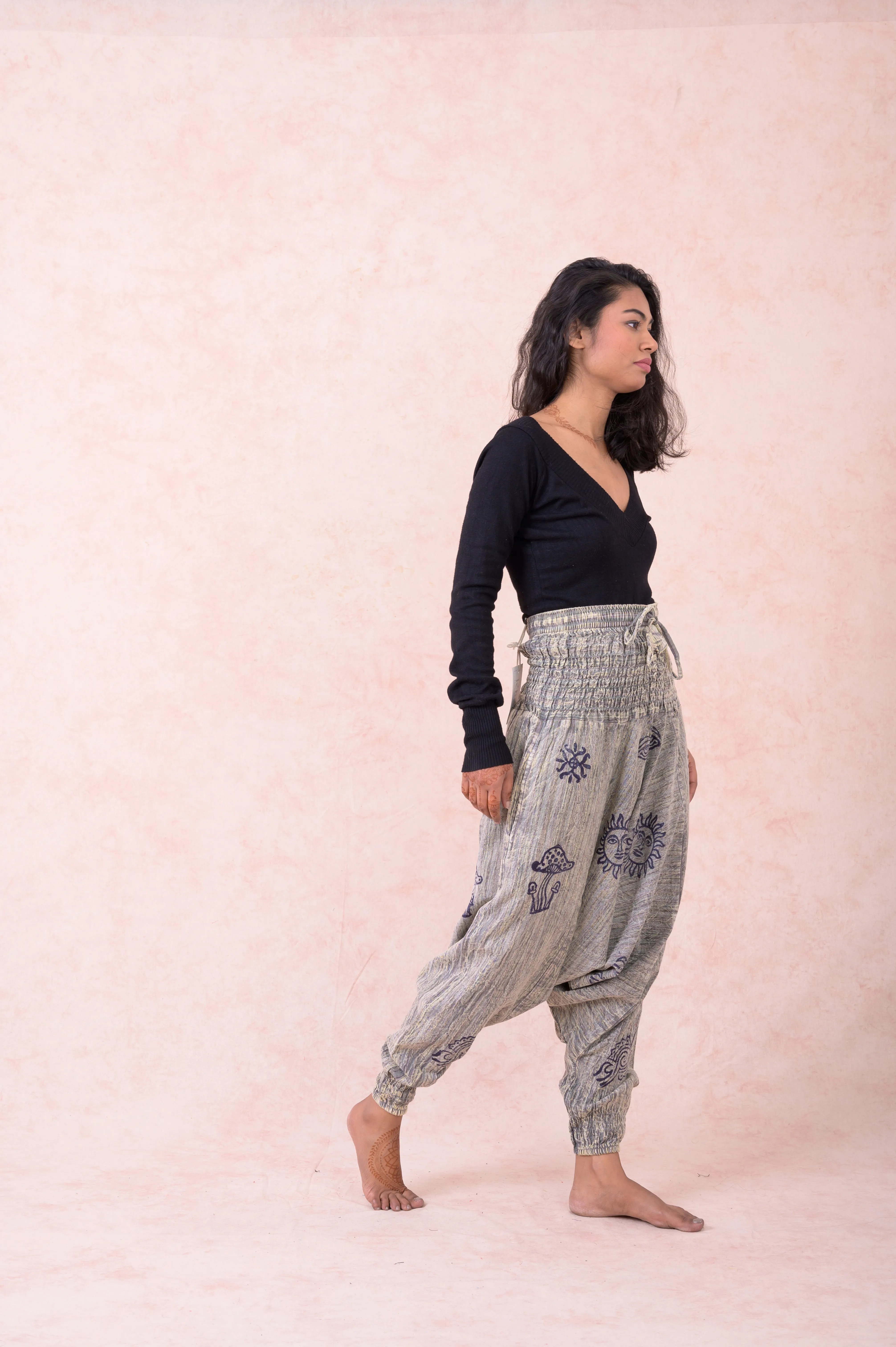 Rhea Striped Tie-Waist Pants