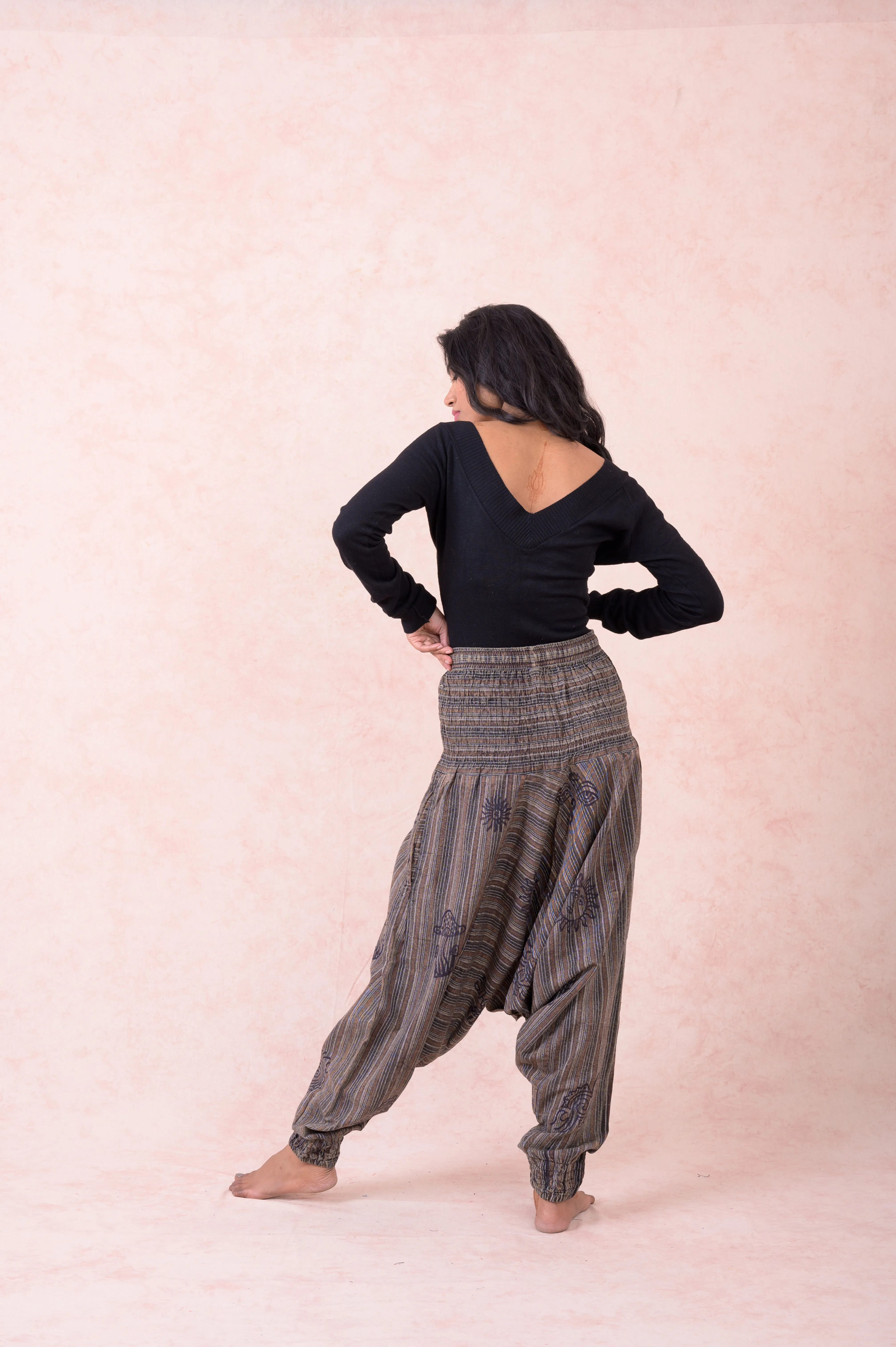 Rhea Striped Tie-Waist Pants