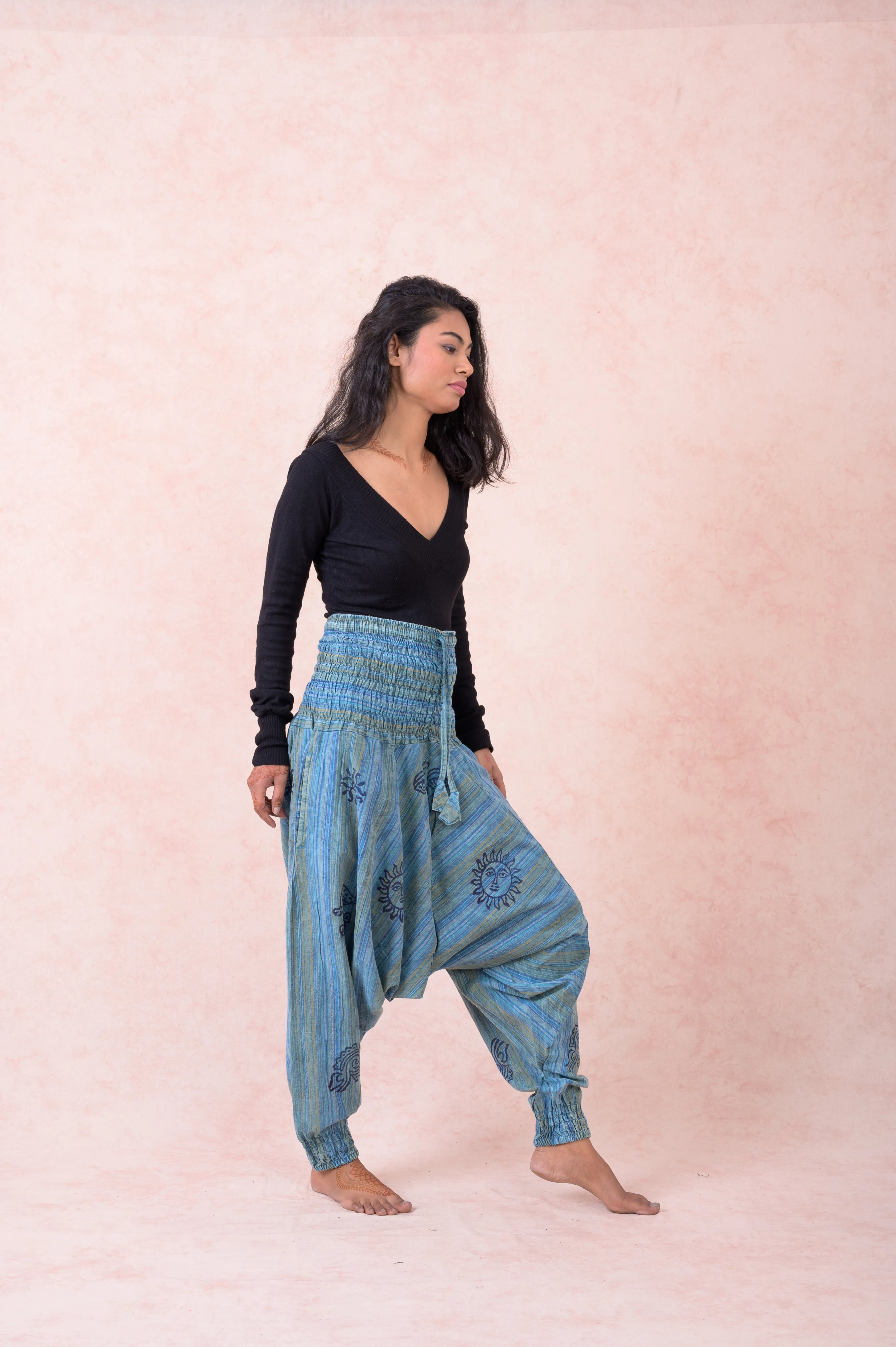 Rhea Striped Tie-Waist Pants