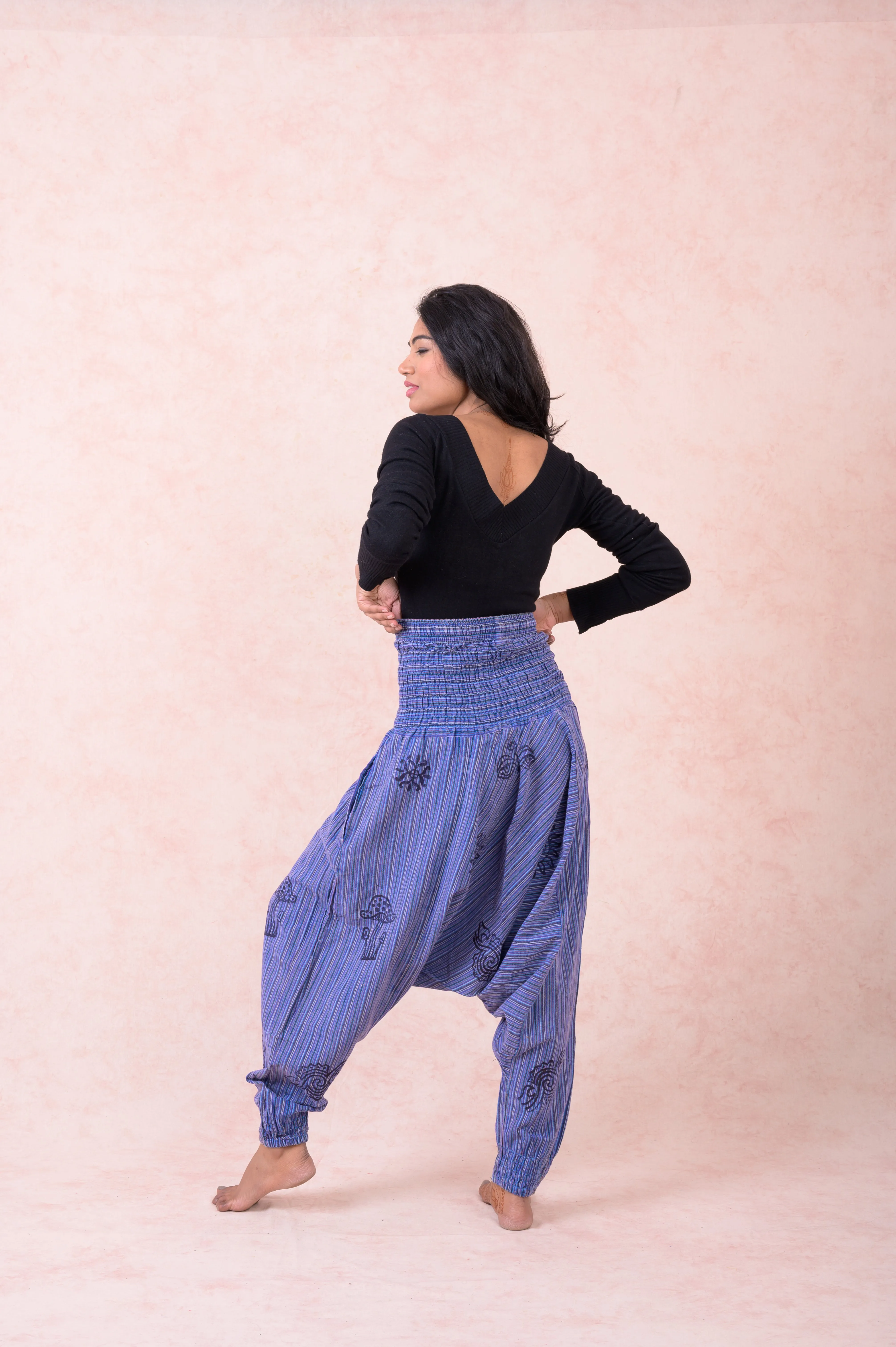 Rhea Striped Tie-Waist Pants