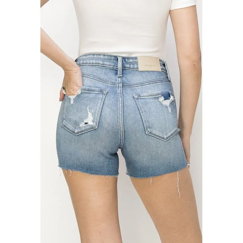 STAR RHINESTONE HIGH RISE SHORTS