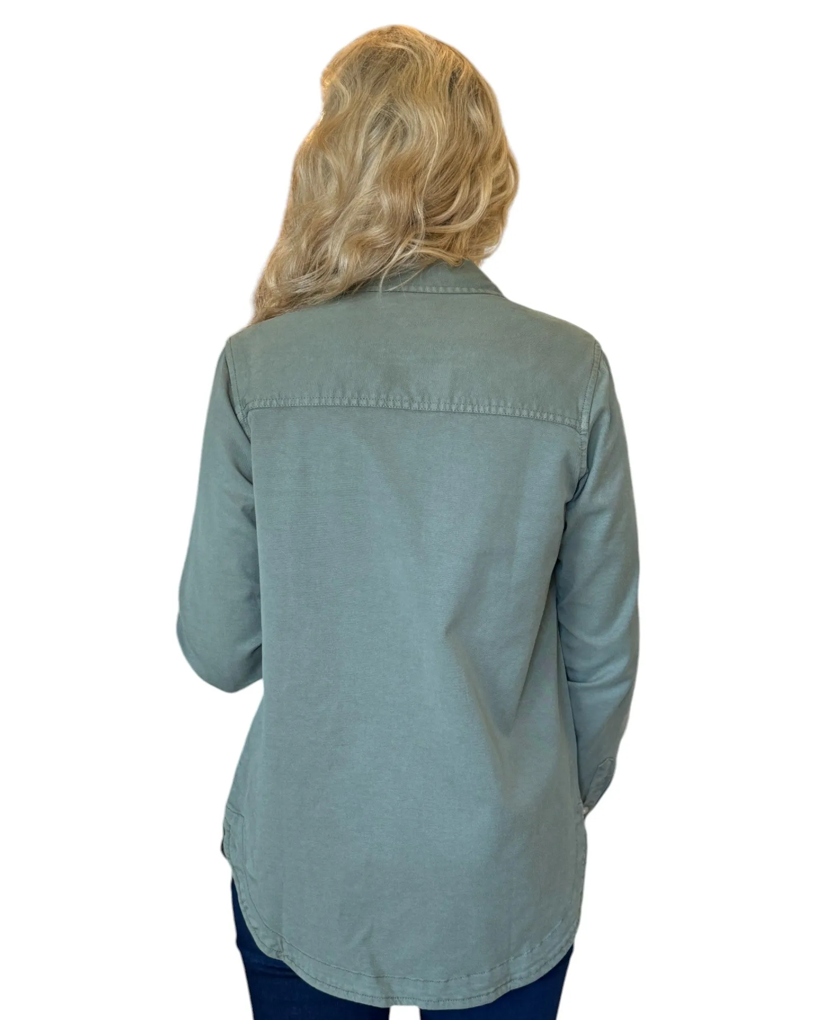 Tea Leaf Cotton Blend Shirt Jacket