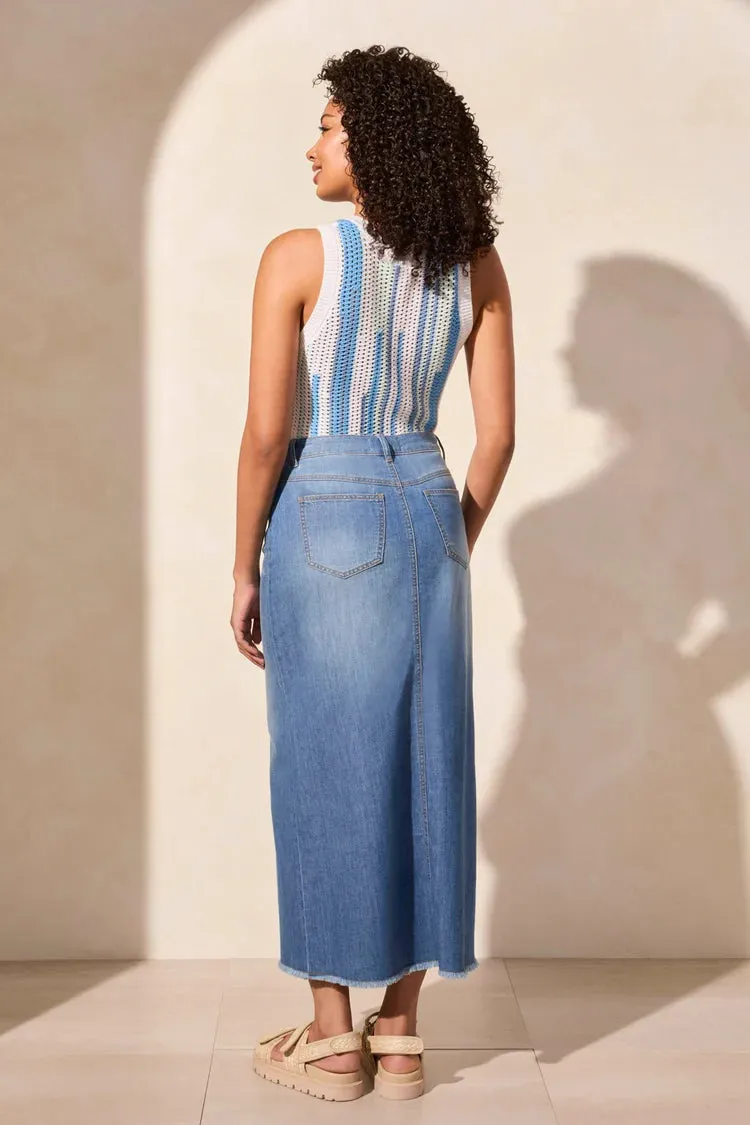TR5407o Full Length Denim Skirt