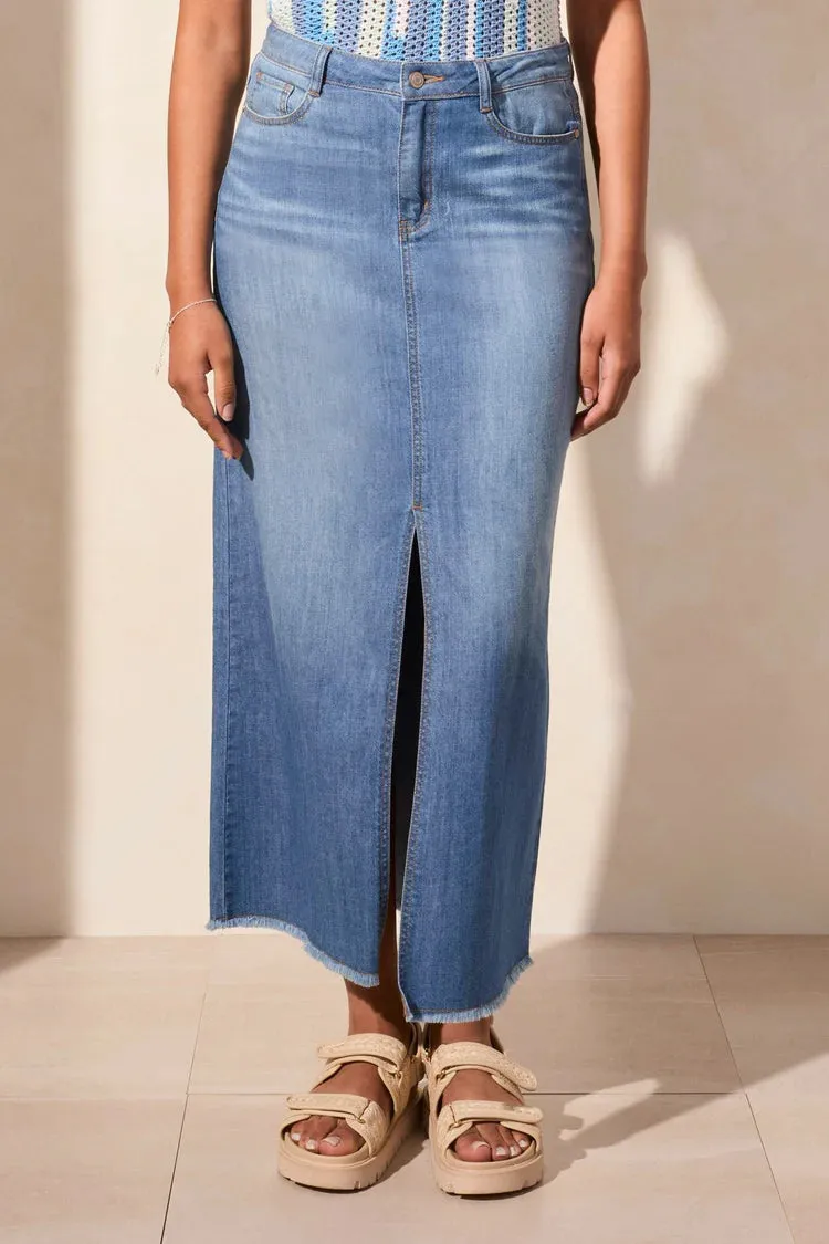 TR5407o Full Length Denim Skirt