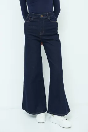 Trendy high-waist flared jeans wholesale
