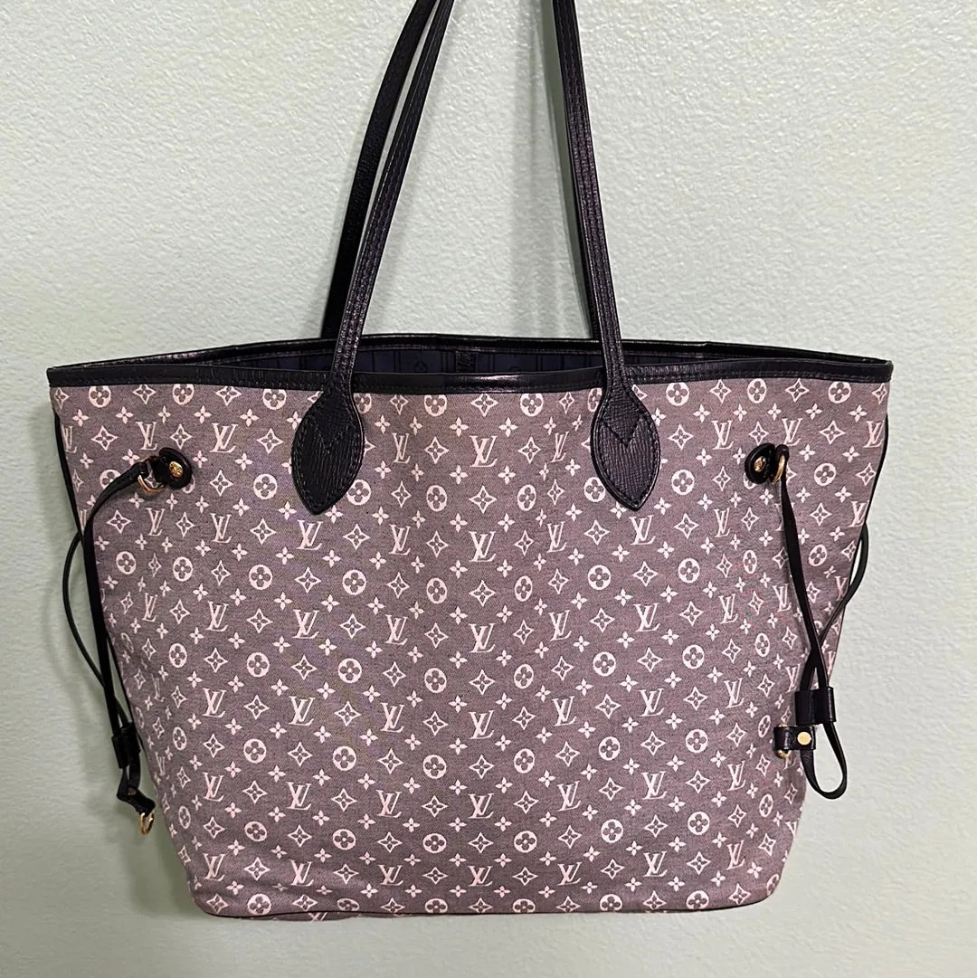 Trendy Inspired Louis Vuitton Grey Denim Neverfull Mm