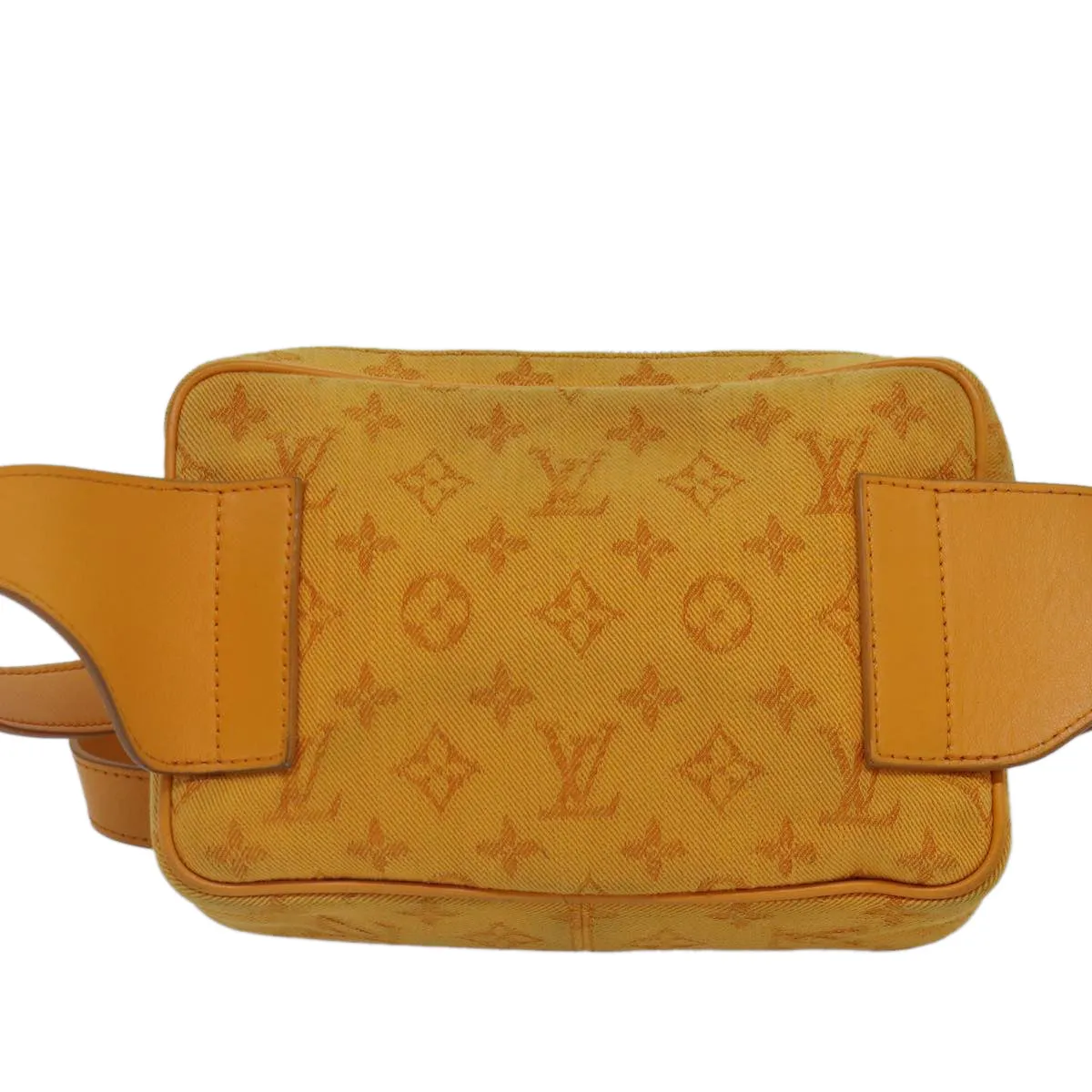 Trendy Inspired Louis Vuitton Monogram Denim Bum Bagoutdoor Waist Bag Yellow M44623 Auth 88743