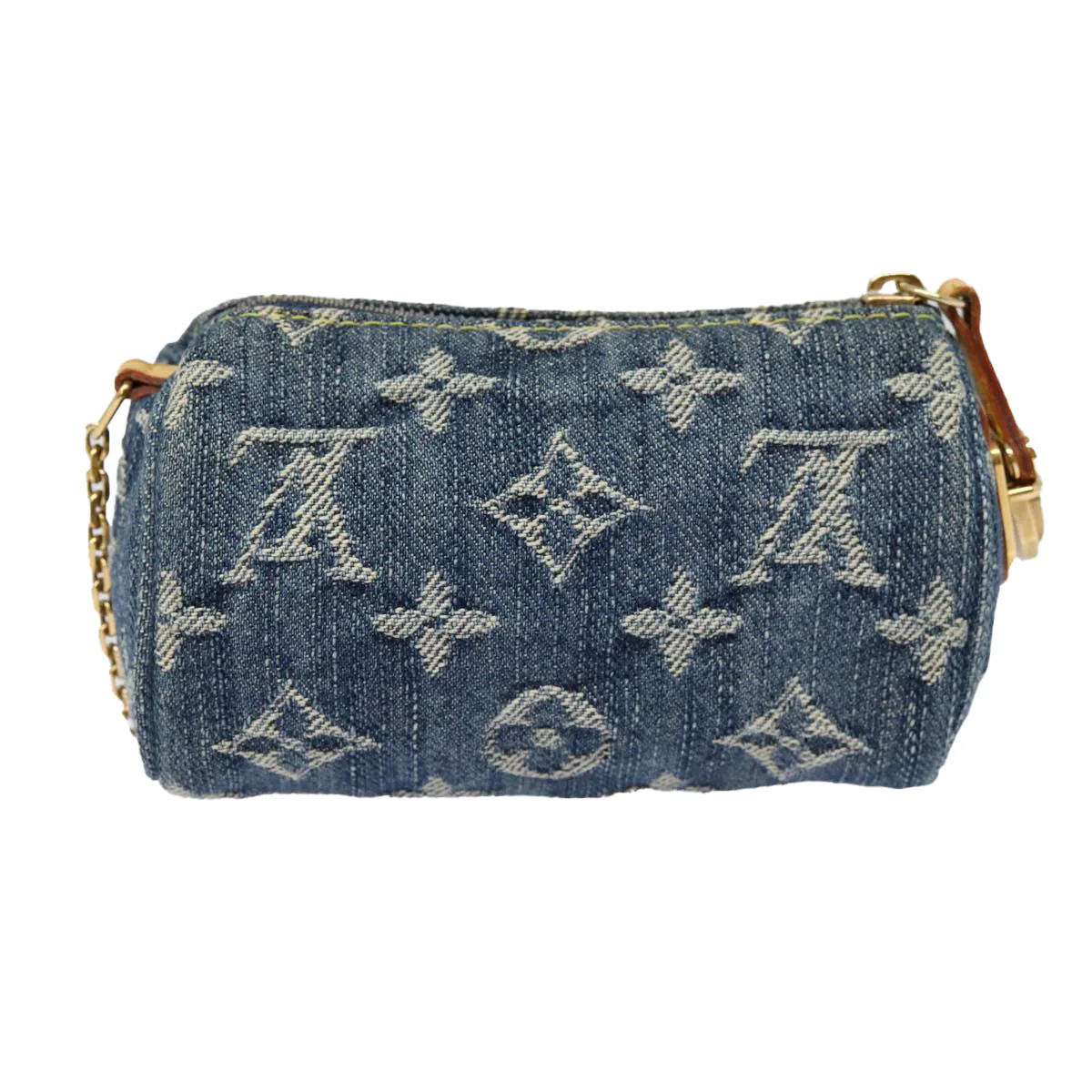 Trendy Inspired Louis Vuitton Monogram Denim Trousse Speedy Pouch Blue M95082 Lv Auth 87601a